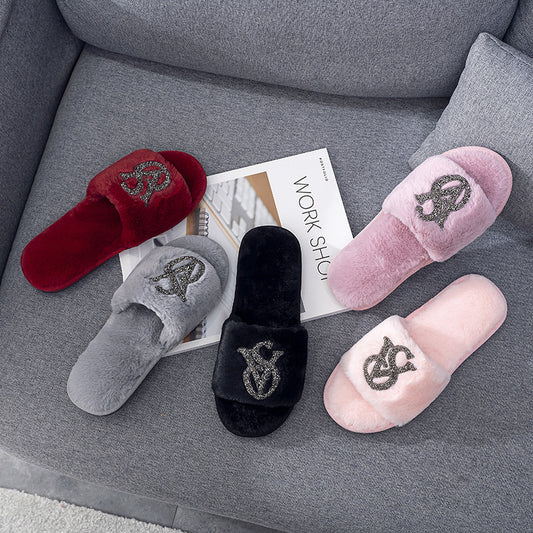 Bright Diamond Warm Cotton Slippers