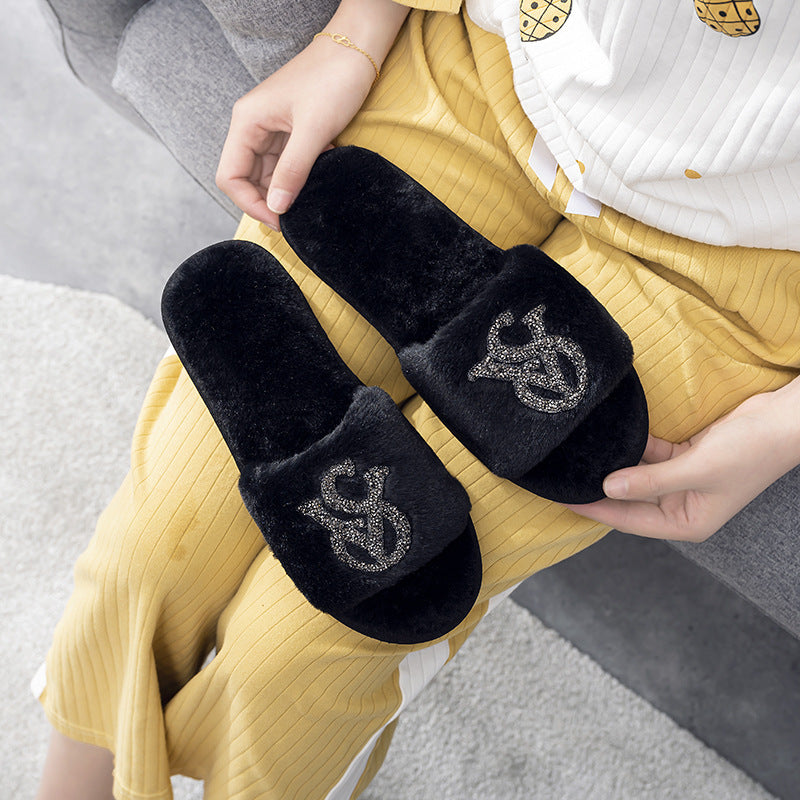 Bright Diamond Warm Cotton Slippers