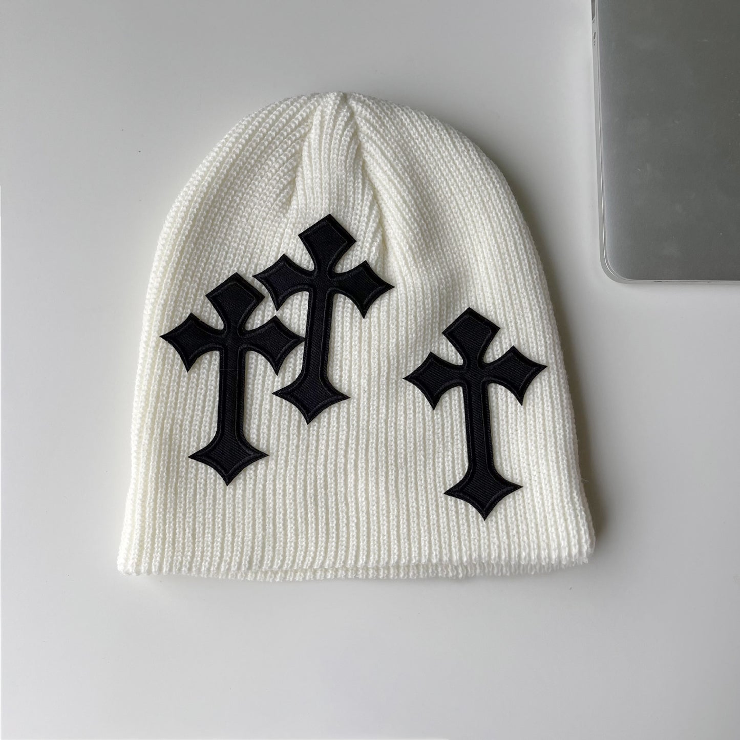 Dark Cross Woolen Knitted Hat