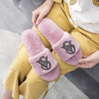 Bright Diamond Warm Cotton Slippers