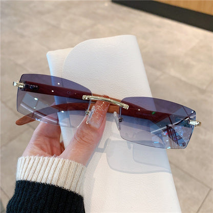 Frameless Wood Grain Glasses