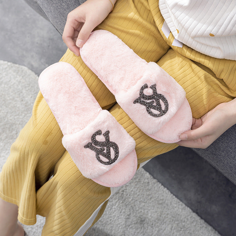 Bright Diamond Warm Cotton Slippers