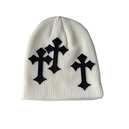 Dark Cross Woolen Knitted Hat